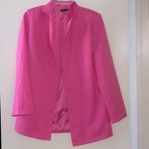 Hot pink oversized blazer